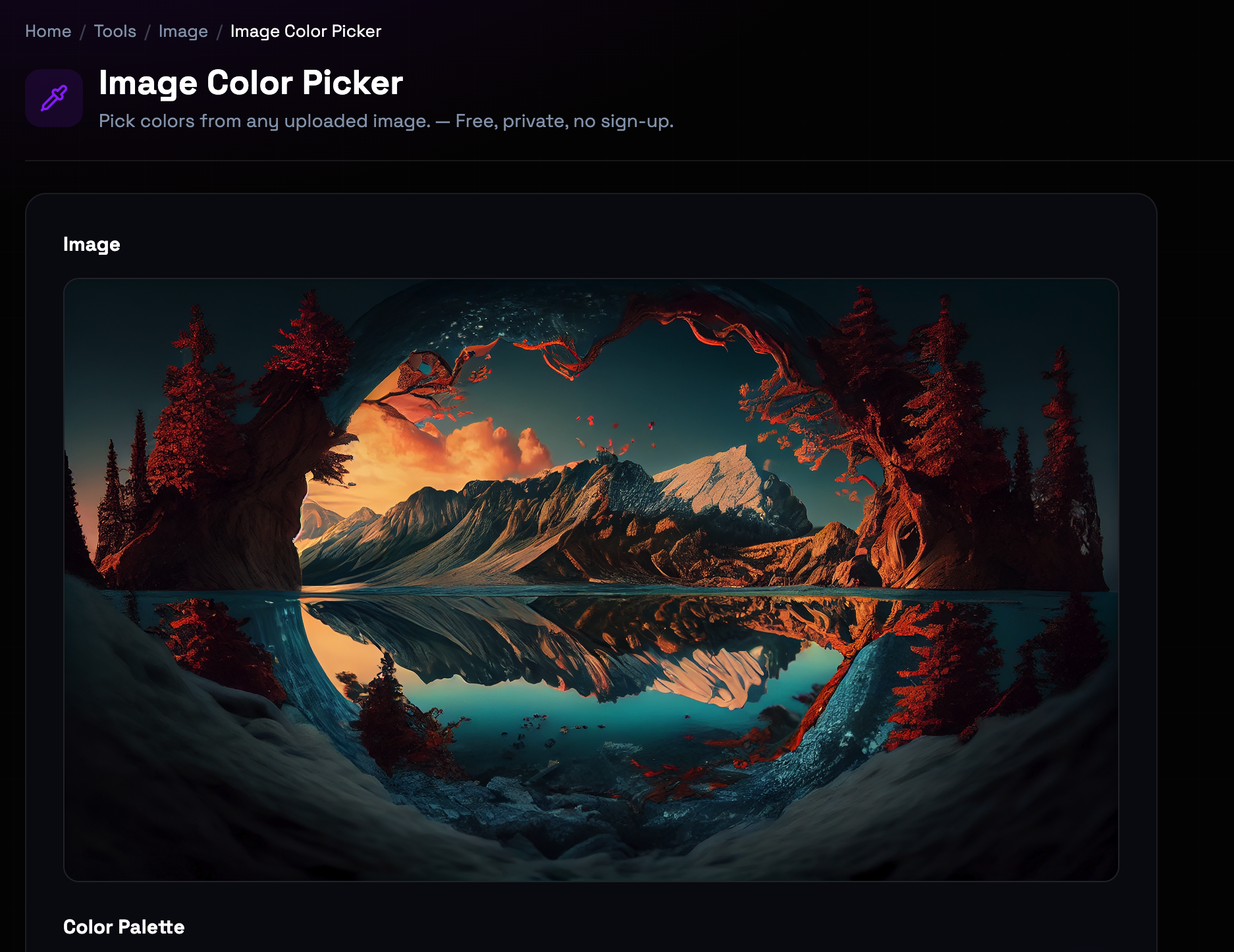 How to use Color Picker from Image online — free, fast, and private